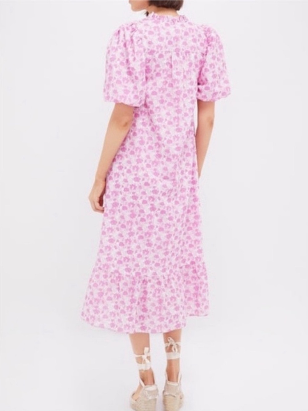 HYACINTH HOUSE Pink & White Floral Mimi Midi Dress | NWT | Size Small - Picture 8 of 11